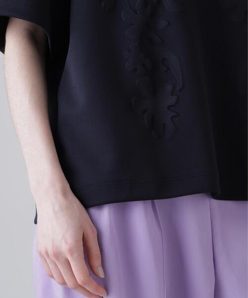 ADORE（アドーア）の「◆エンボスジャージー（Tシャツ/カットソー・レディース・ホワイト/ネイビー・38）」の9枚目の写真