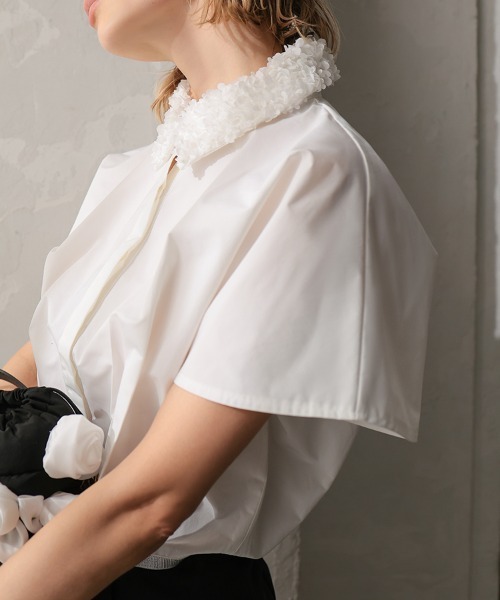 DONOBAN(ドノバン)の「ブロッサムカラーシャツ(シャツ/ブラウス・レディース・ブラック/ホワイト/ブルー・ONE SIZE)」の21枚目の写真