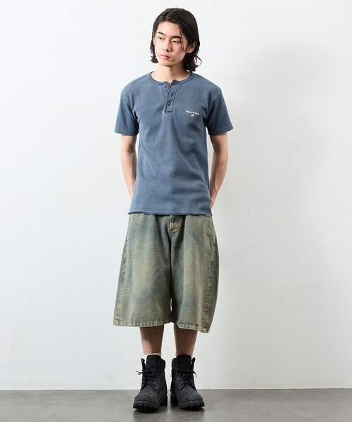 NAUTICA(ノーティカ)の「NAUTICA/ノーティカ Essentials タイトフィット S/S ヘンリーネック ワッフル ピグメントTシャツ(Tシャツ/カットソー・メンズ・ネイビー/オリーブ/チャコールグレー・MEDIUM/SMALL/LARGE/XX-LARGE/X-LARGE)」の7枚目の写真