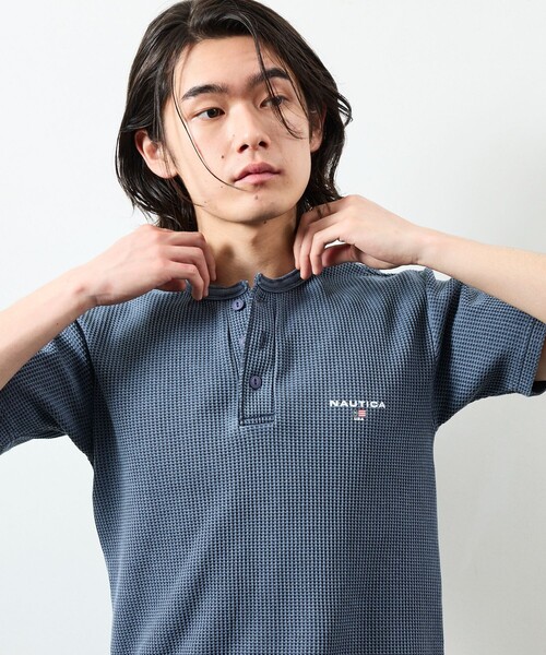 NAUTICA(ノーティカ)の「NAUTICA/ノーティカ Essentials タイトフィット S/S ヘンリーネック ワッフル ピグメントTシャツ(Tシャツ/カットソー・メンズ・ネイビー/オリーブ/チャコールグレー・MEDIUM/SMALL/LARGE/XX-LARGE/X-LARGE)」の10枚目の写真