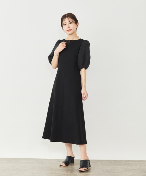 Sirin(シリン)の「ボリューム袖シアーワンピース【2サイズ展開】(ワンピース・レディース・ベージュ/ブラック・XS/S)」の4枚目の写真