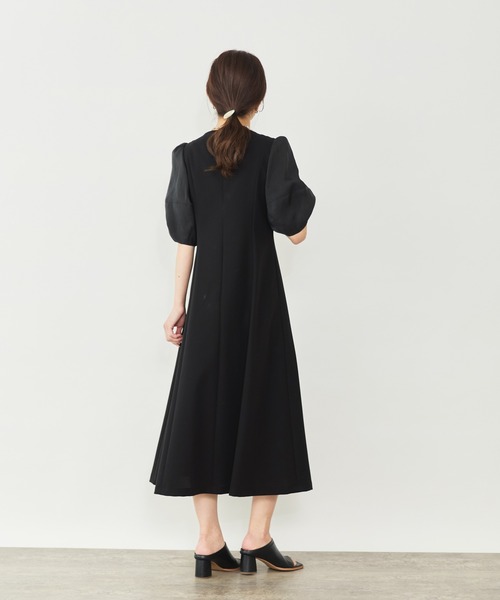 Sirin(シリン)の「ボリューム袖シアーワンピース【2サイズ展開】(ワンピース・レディース・ベージュ/ブラック・XS/S)」の5枚目の写真