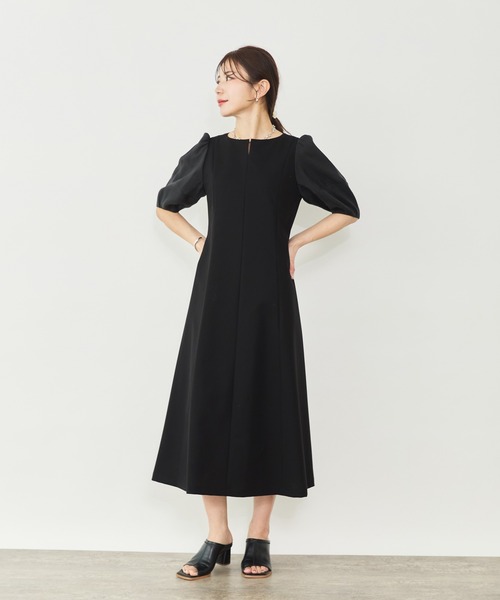Sirin(シリン)の「ボリューム袖シアーワンピース【2サイズ展開】(ワンピース・レディース・ベージュ/ブラック・XS/S)」の3枚目の写真