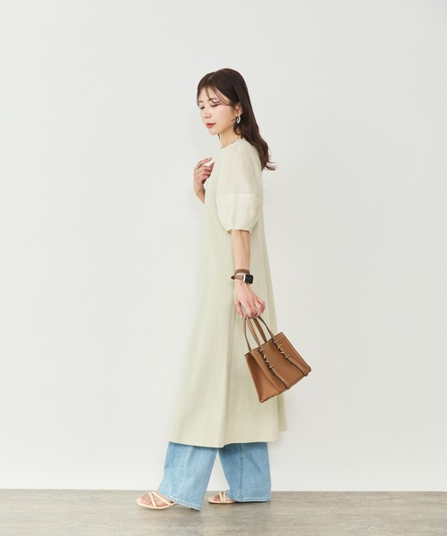 Sirin(シリン)の「ボリューム袖シアーワンピース【2サイズ展開】(ワンピース・レディース・ベージュ/ブラック・XS/S)」の14枚目の写真