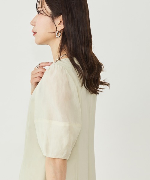 Sirin(シリン)の「ボリューム袖シアーワンピース【2サイズ展開】(ワンピース・レディース・ベージュ/ブラック・XS/S)」の18枚目の写真