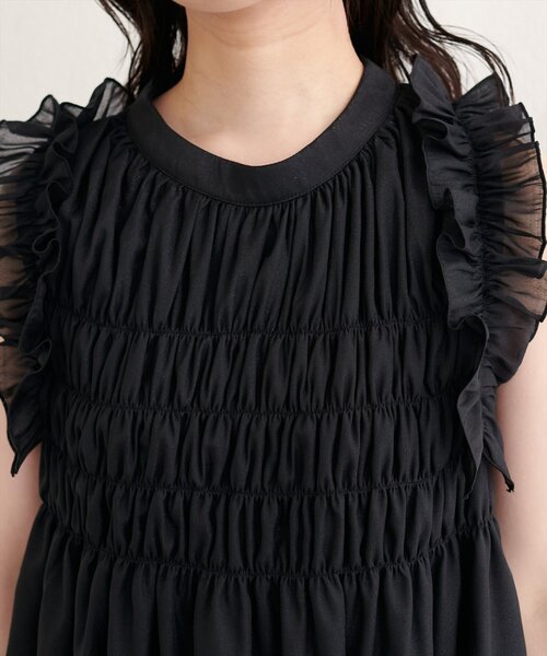 natural couture(ナチュラルクチュール)の「バックリボンノースリチュニック(シャツ/ブラウス・レディース・ブラック/サックスブルー/アイボリー/ミント/ラベンダー・FREE)」の21枚目の写真