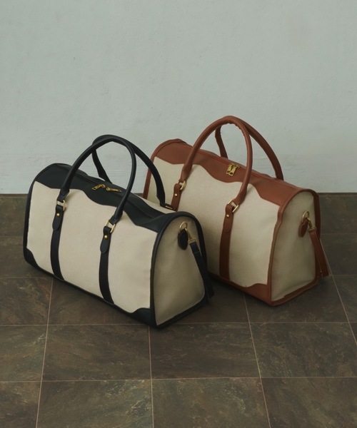 Plumel（プルメル）の「Leather Bi-color Boston Bag / レザーバイカラーボストンバッグ（ボストンバッグ・レディース・ブラウン/ブラック・FREE）」の21枚目の写真