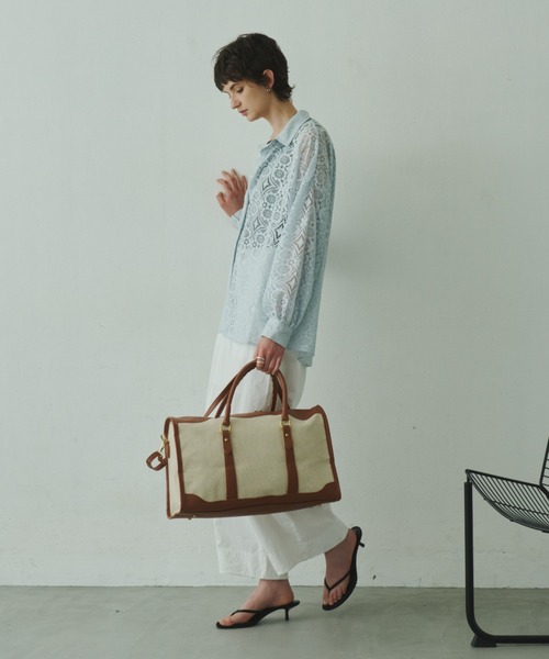 Plumel（プルメル）の「Leather Bi-color Boston Bag / レザーバイカラーボストンバッグ（ボストンバッグ・レディース・ブラウン/ブラック・FREE）」の13枚目の写真