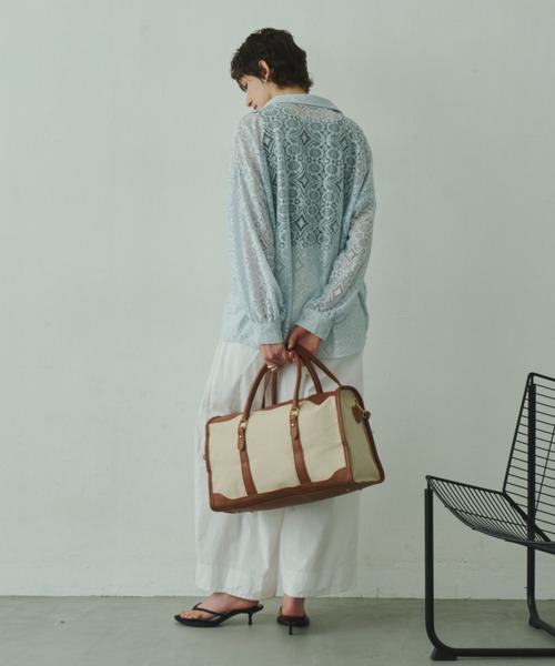 Plumel（プルメル）の「Leather Bi-color Boston Bag / レザーバイカラーボストンバッグ（ボストンバッグ・レディース・ブラウン/ブラック・FREE）」の14枚目の写真
