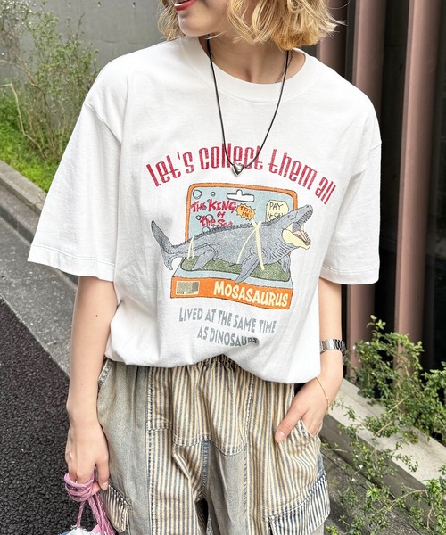 DOUBLE NAME｜ダブルネームのTシャツ/カットソー（ホワイト/白色系