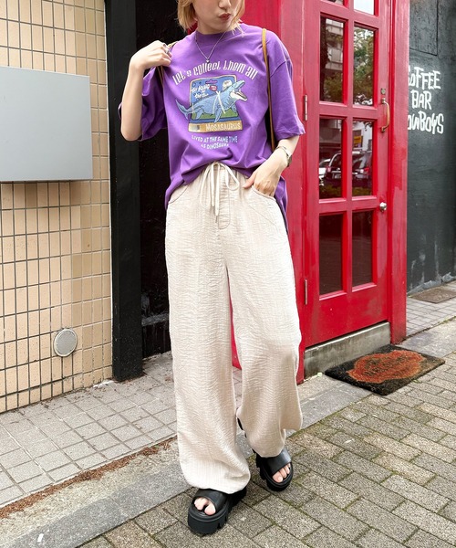 DOUBLE NAME(ダブルネーム)の「Dino.Figure Collector TEE(Tシャツ/カットソー・レディース・ブラック/パープル/オフホワイト・FREE)」の7枚目の写真