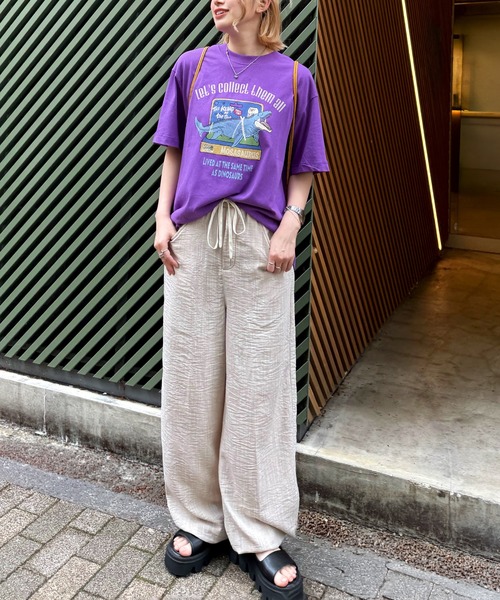 DOUBLE NAME(ダブルネーム)の「Dino.Figure Collector TEE(Tシャツ/カットソー・レディース・ブラック/パープル/オフホワイト・FREE)」の9枚目の写真