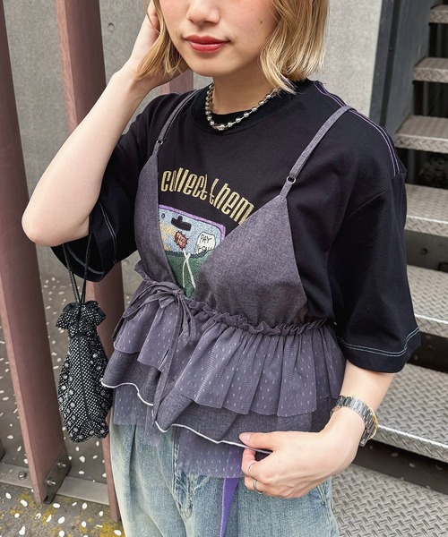 DOUBLE NAME(ダブルネーム)の「Dino.Figure Collector TEE(Tシャツ/カットソー・レディース・ブラック/パープル/オフホワイト・FREE)」の16枚目の写真