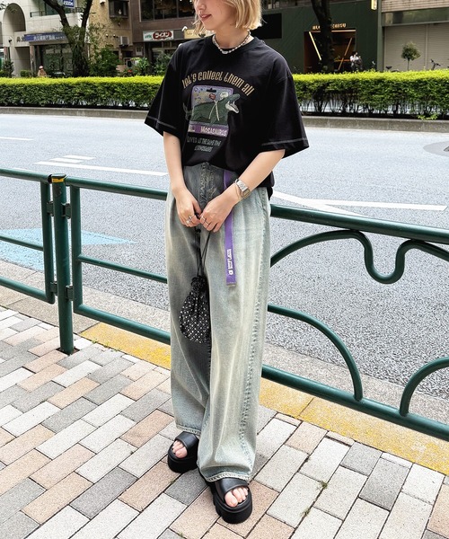 DOUBLE NAME(ダブルネーム)の「Dino.Figure Collector TEE(Tシャツ/カットソー・レディース・ブラック/パープル/オフホワイト・FREE)」の17枚目の写真