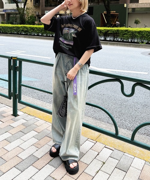 DOUBLE NAME(ダブルネーム)の「Dino.Figure Collector TEE(Tシャツ/カットソー・レディース・ブラック/パープル/オフホワイト・FREE)」の18枚目の写真