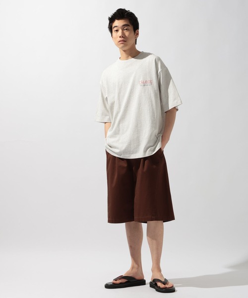 niko and...(ニコアンド)の「スーベニア刺繍Tシャツ(Tシャツ/カットソー・メンズ・グレー系その他/オフホワイト/杢グレー・LARGE/MEDIUM)」の6枚目の写真