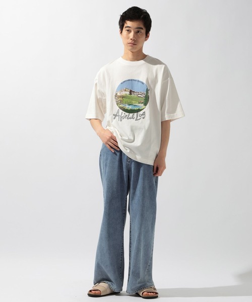 niko and...(ニコアンド)の「スーベニア刺繍Tシャツ(Tシャツ/カットソー・メンズ・グレー系その他/オフホワイト/杢グレー・LARGE/MEDIUM)」の10枚目の写真