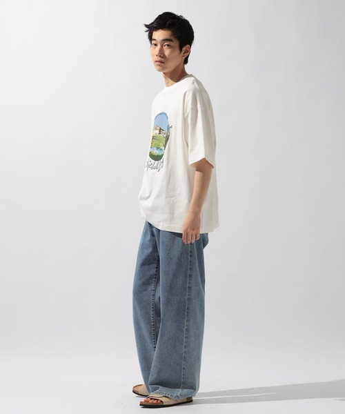 niko and...(ニコアンド)の「スーベニア刺繍Tシャツ(Tシャツ/カットソー・メンズ・グレー系その他/オフホワイト/杢グレー・LARGE/MEDIUM)」の11枚目の写真
