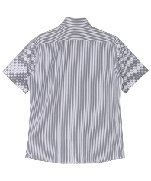 TOKYO SHIRTS(トウキョウシャツ)の「【吸水速乾】【COFREX】形態安定ノンアイロン スキッパー 半袖ビジネスワイシャツ(ビジネスシャツ・レディース・ネイビー・M/L/S/LL/XL)」の2枚目の写真