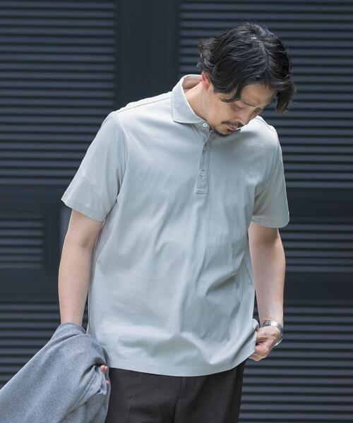 URBAN RESEARCH DOORS(アーバンリサーチドアーズ)の「LIFE STYLE TAILOR 『UR TECH』サマシェア ドレスポロ(シャツ/ブラウス・メンズ・ライトグレー/ネイビー・MEDIUM/LARGE)」の3枚目の写真