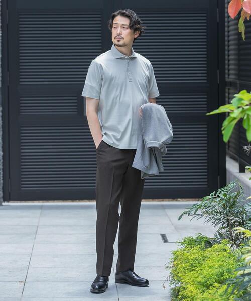 URBAN RESEARCH DOORS(アーバンリサーチドアーズ)の「LIFE STYLE TAILOR 『UR TECH』サマシェア ドレスポロ(シャツ/ブラウス・メンズ・ライトグレー/ネイビー・MEDIUM/LARGE)」の6枚目の写真