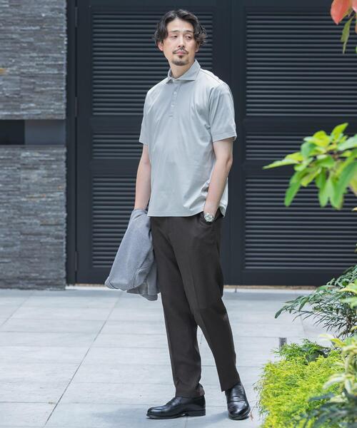 URBAN RESEARCH DOORS(アーバンリサーチドアーズ)の「LIFE STYLE TAILOR 『UR TECH』サマシェア ドレスポロ(シャツ/ブラウス・メンズ・ライトグレー/ネイビー・MEDIUM/LARGE)」の7枚目の写真