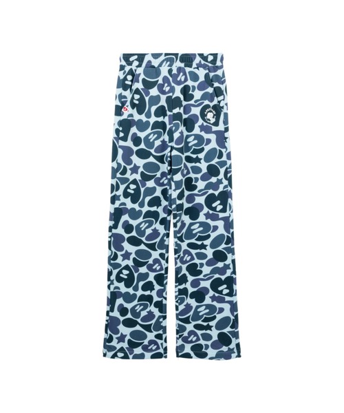 A BATHING APE(アベイシングエイプ)の「HEART BADGE SWEAT PANTS #2(スウェットパンツ・レディース・ブルー/マルチ/ピンク・X-SMALL/SMALL)」の2枚目の写真