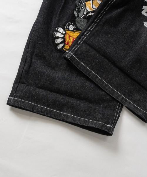 JOHN'S CLOSET(ジョンズクローゼット)の「【13】総柄ワッペンワイドハーフパンツ/ジョーツ(デニムパンツ・メンズ・ブルー系1/ブラック系1/ブルー系2/ブラック系2・LARGE/MEDIUM)」の14枚目の写真
