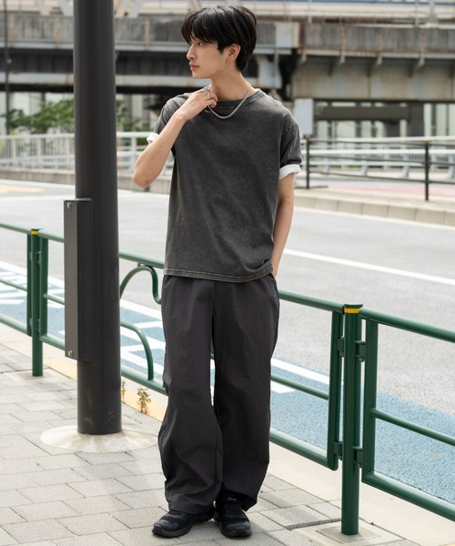 WEGO(ウィゴー)の「WEGO/【26春夏新作】ナイロンイージーパンツ(その他パンツ・メンズ・チャコールグレー/ブラック/グリーン/ピンク・MEDIUM/LARGE)」の20枚目の写真