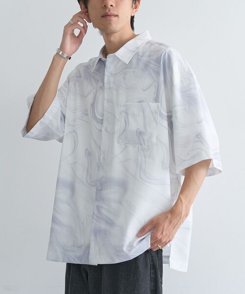 CRAFT STANDARD BOUTIQUE（クラフトスタンダードブティック）の「タイダイ柄半袖シャツ（シャツ/ブラウス・メンズ・ブラック/ホワイト・L/M）」の3枚目の写真