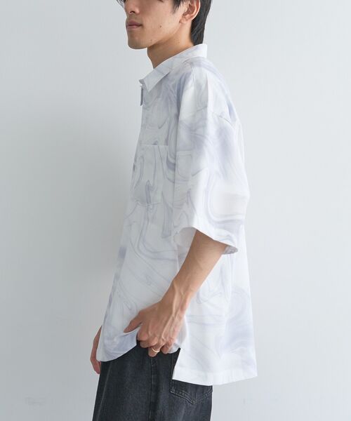 CRAFT STANDARD BOUTIQUE（クラフトスタンダードブティック）の「タイダイ柄半袖シャツ（シャツ/ブラウス・メンズ・ブラック/ホワイト・L/M）」の4枚目の写真