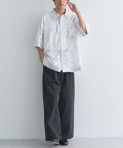CRAFT STANDARD BOUTIQUE（クラフトスタンダードブティック）の「タイダイ柄半袖シャツ（シャツ/ブラウス・メンズ・ブラック/ホワイト・L/M）」の6枚目の写真