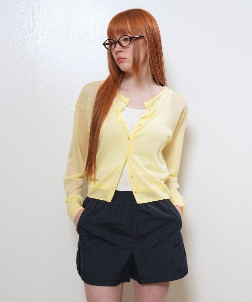 GENERAL IDEA(ジェネラルアイデア)の「【GENERAL IDEA】パッカブルシアーロングスリーブカーディガン / PACKABLE SHEER LONG SLEEVE CARDIGAN(カーディガン/ボレロ・レディース・グレー/ホワイト/ブラック/レモンイエロー・L/M/S)」の4枚目の写真