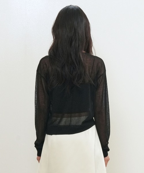 GENERAL IDEA(ジェネラルアイデア)の「【GENERAL IDEA】パッカブルシアーロングスリーブカーディガン / PACKABLE SHEER LONG SLEEVE CARDIGAN(カーディガン/ボレロ・レディース・グレー/ホワイト/ブラック/レモンイエロー・L/M/S)」の5枚目の写真