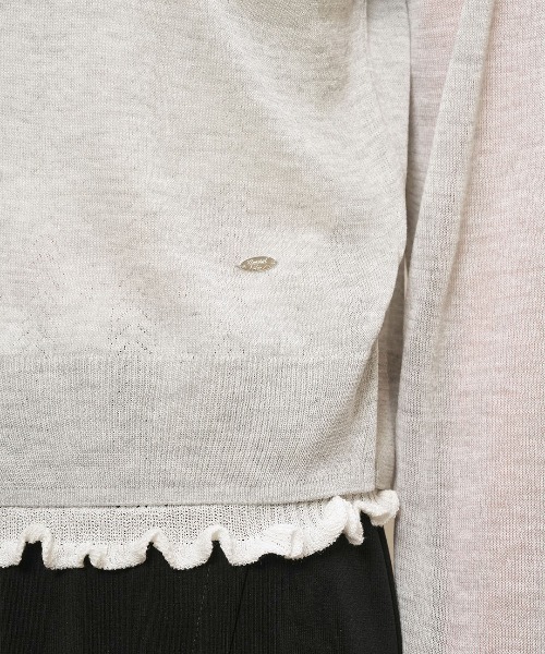 GENERAL IDEA(ジェネラルアイデア)の「【GENERAL IDEA】パッカブルシアーロングスリーブカーディガン / PACKABLE SHEER LONG SLEEVE CARDIGAN(カーディガン/ボレロ・レディース・グレー/ホワイト/ブラック/レモンイエロー・L/M/S)」の13枚目の写真