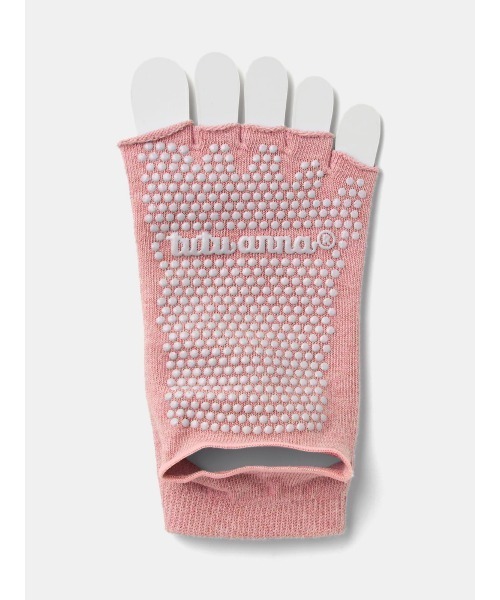 tutuanna（チュチュアンナ）の「[ヨガ・ピラティス]綿混すべり止め付きかかと開きフィンガーレス5本指ソックス（ソックス/靴下・レディース・ピンク/ブラック/ラベンダー・M）」の16枚目の写真
