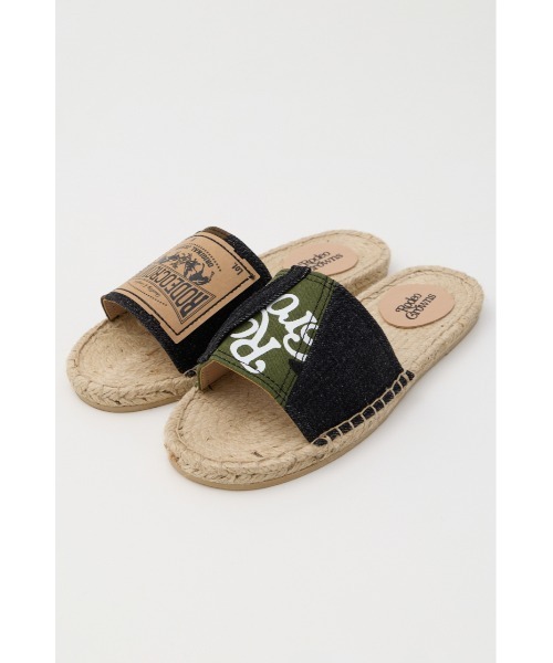 RODEO CROWNS WIDE BOWL(ロデオクラウンズワイドボウル)の「DENIM JUTE SANDAL(サンダル・レディース・ブルー系その他/ブラック系その他・MEDIUM/LARGE)」の2枚目の写真