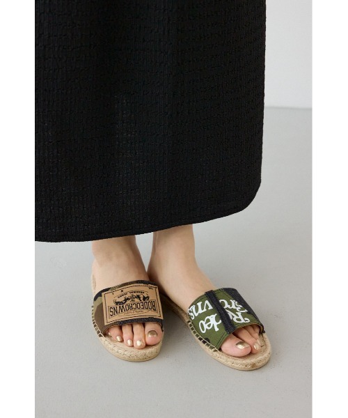 RODEO CROWNS WIDE BOWL(ロデオクラウンズワイドボウル)の「DENIM JUTE SANDAL(サンダル・レディース・ブルー系その他/ブラック系その他・MEDIUM/LARGE)」の8枚目の写真