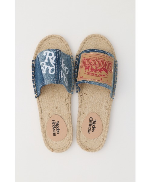 RODEO CROWNS WIDE BOWL(ロデオクラウンズワイドボウル)の「DENIM JUTE SANDAL(サンダル・レディース・ブルー系その他/ブラック系その他・MEDIUM/LARGE)」の10枚目の写真