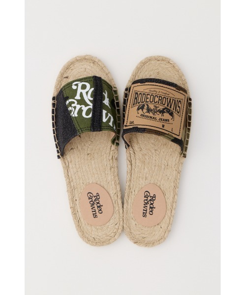 RODEO CROWNS WIDE BOWL(ロデオクラウンズワイドボウル)の「DENIM JUTE SANDAL(サンダル・レディース・ブルー系その他/ブラック系その他・MEDIUM/LARGE)」の4枚目の写真