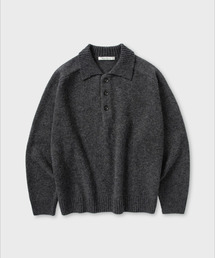 ウールカラー ニット_TAILOR GREY