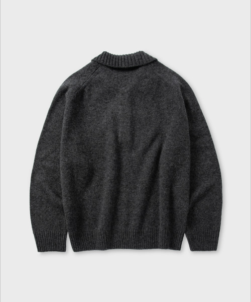 NONBLANK（ノンブランク）の「ウールカラー ニット_TAILOR GREY（ニット/セーター・メンズ・グレー・MEDIUM/LARGE/X-LARGE）」の4枚目の写真