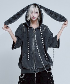 REFLEM/レフレム』顔料加工うさ耳ZIPフーディー（パーカー）｜REFLEM