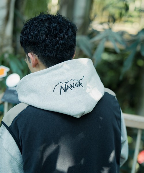 NANGA（ナンガ）の「【WEB先行予約】[NANGA/ナンガ] 別注 フードロゴ刺繍スウェットパーカー（パーカー・レディース・グレー/ブラック・M/S/L）」の8枚目の写真