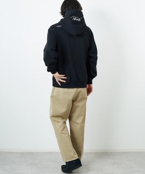 NANGA（ナンガ）の「【WEB先行予約】[NANGA/ナンガ] 別注 フードロゴ刺繍スウェットパーカー（パーカー・レディース・グレー/ブラック・M/S/L）」の12枚目の写真