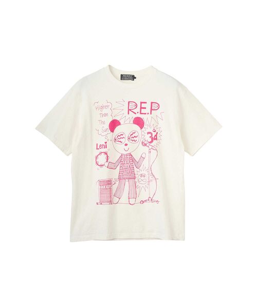HYSTERIC GLAMOUR(ヒステリックグラマー)の「R.E.P. HIGHER THAN THE SUN Tシャツ(Tシャツ/カットソー・メンズ・ホワイト/ブラック/グリーン・SMALL/LARGE/X-LARGE/MEDIUM)」の1枚目の写真