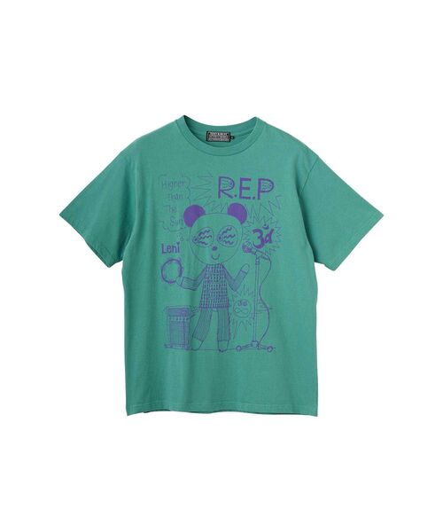 HYSTERIC GLAMOUR(ヒステリックグラマー)の「R.E.P. HIGHER THAN THE SUN Tシャツ(Tシャツ/カットソー・メンズ・ホワイト/ブラック/グリーン・SMALL/LARGE/X-LARGE/MEDIUM)」の3枚目の写真