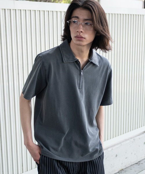 WEGO（ウィゴー）の「WEGO/【26年春夏新作】ブリーチカノコハーフZIPポロ（ポロシャツ・メンズ・ワイン・LARGE/MEDIUM）」の17枚目の写真