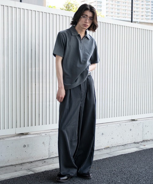WEGO（ウィゴー）の「WEGO/【26年春夏新作】ブリーチカノコハーフZIPポロ（ポロシャツ・メンズ・ワイン・LARGE/MEDIUM）」の19枚目の写真