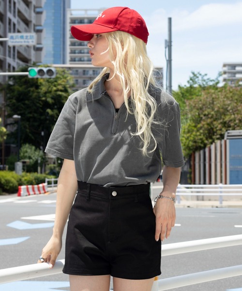WEGO（ウィゴー）の「WEGO/【26年春夏新作】ブリーチカノコハーフZIPポロ（ポロシャツ・メンズ・ワイン・LARGE/MEDIUM）」の21枚目の写真